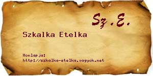 Szkalka Etelka névjegykártya